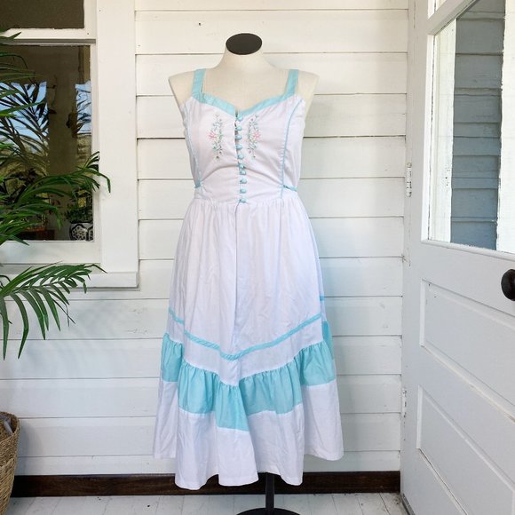Vintage Dresses & Skirts - Vintage 1970s Miss Joni Floral Fit And Flare Dress